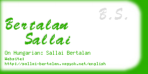 bertalan sallai business card